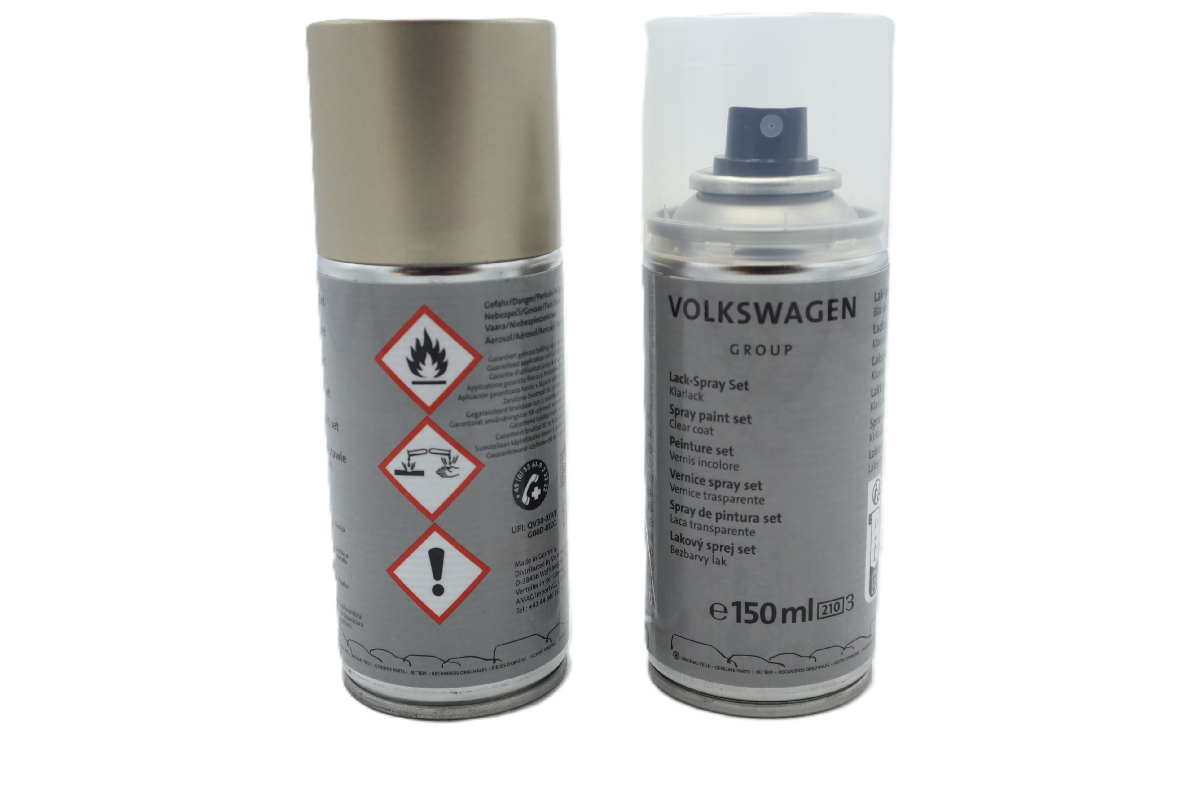 Original Audi VW Seat Skoda Lackspray Set LA1W Strombeige-metallic