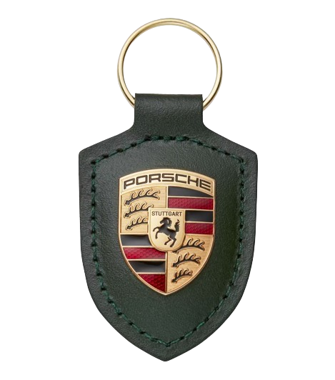 Porsche Schlüsselanhänger Oakgrünmetallic