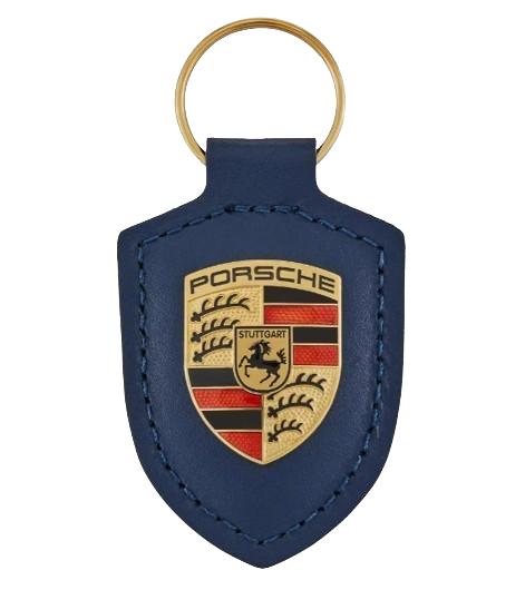 Porsche Schlüsselanhänger Blau - Wappen