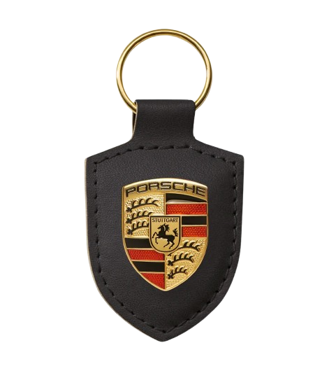 Porsche Schlüsselanhänger Schwarz - Wappen