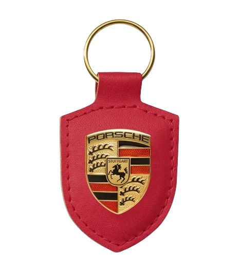 Porsche Schlüsselanhänger Rot - Design Wappen