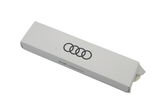 Original Audi quattro Schlüsselanhänger, schwarz/weiß Keyring Karabiner, B-Ware